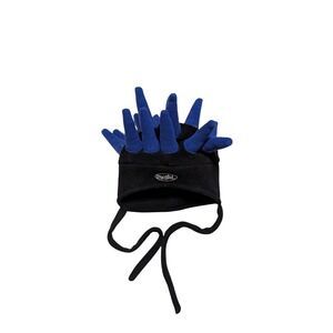 Vintage 1990's MENTAL HEADGEARSki Snowboarding Hat Blue Spikes Youth OS